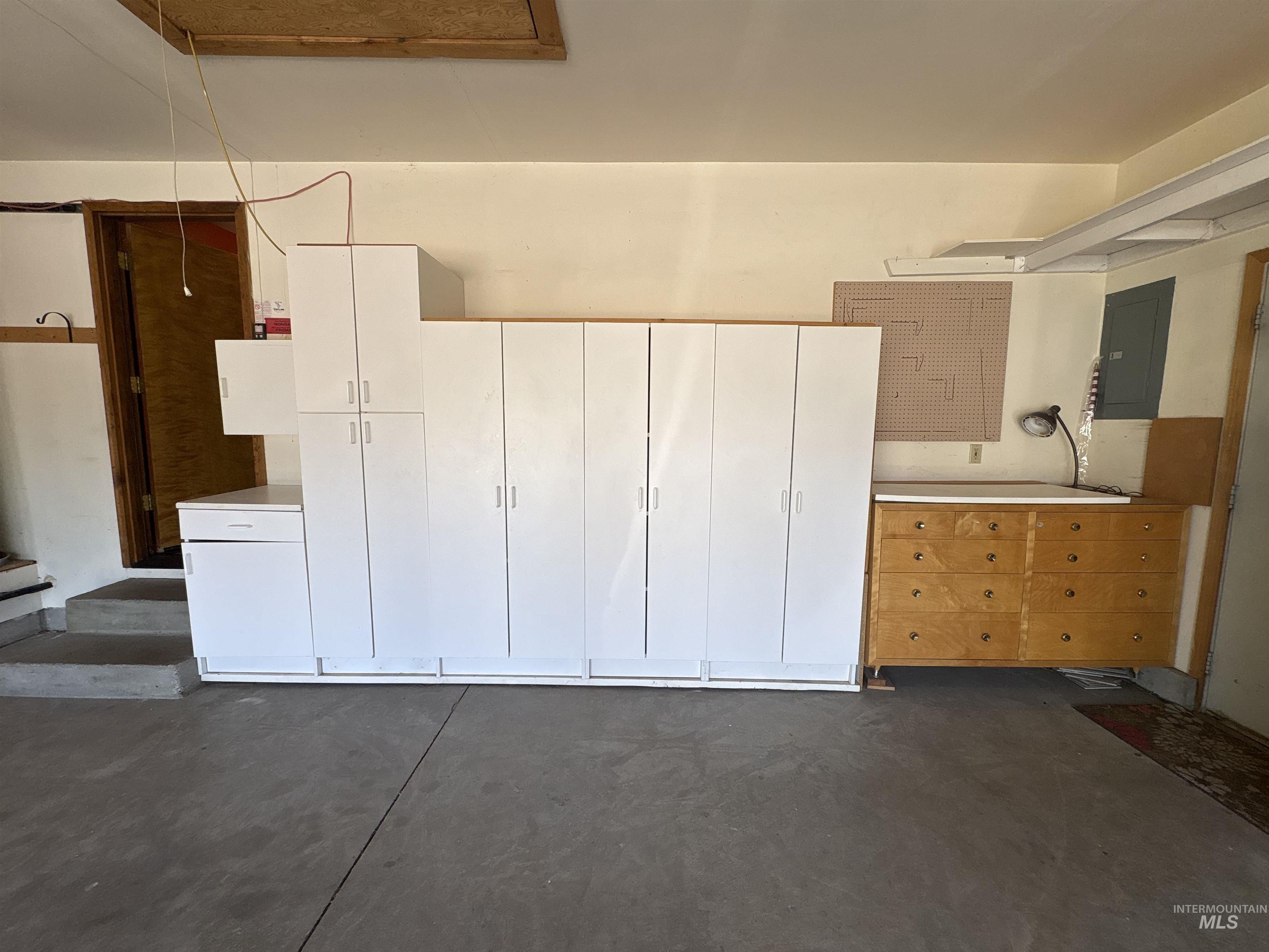 Garage with electric panel