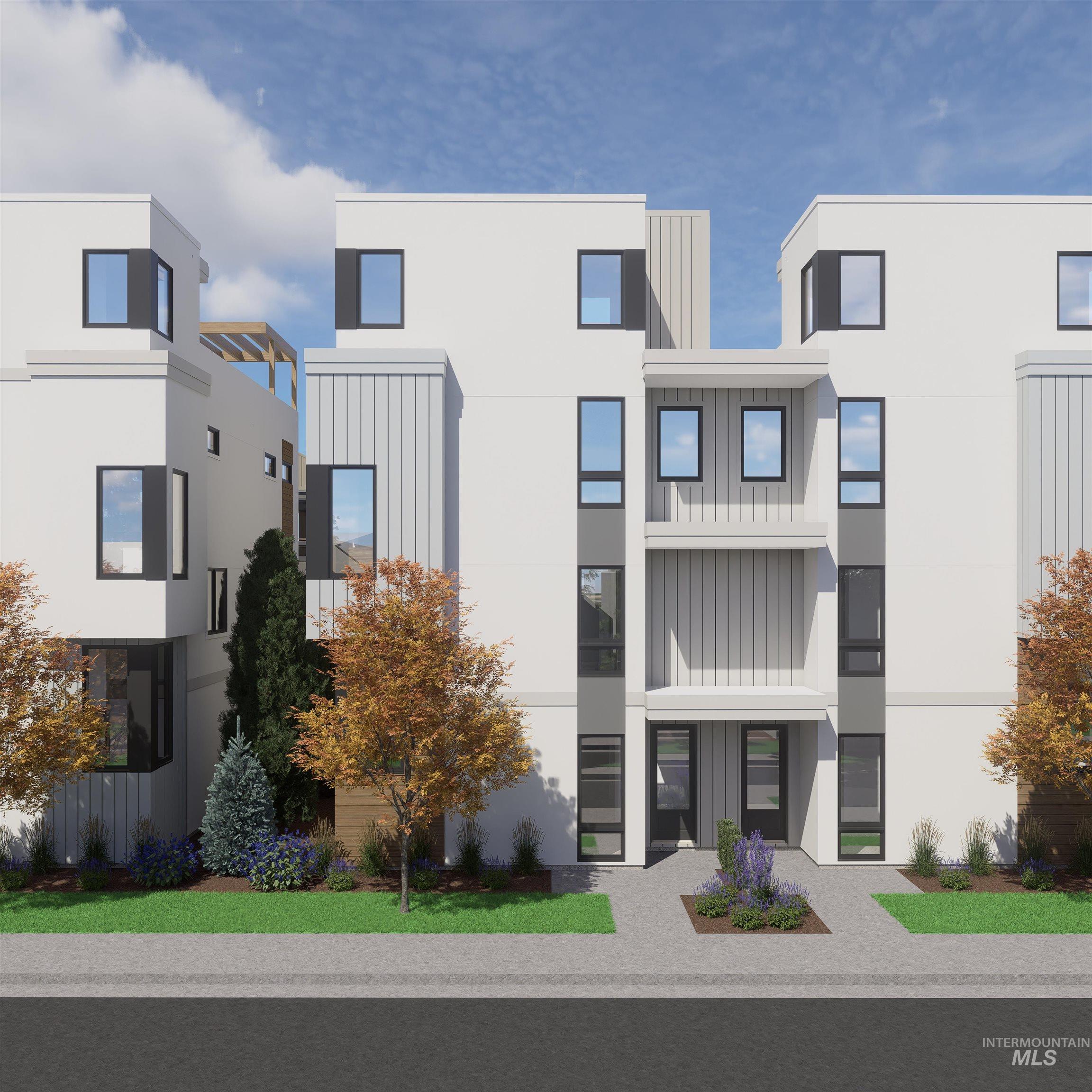 View of building exterior featuring a residential view