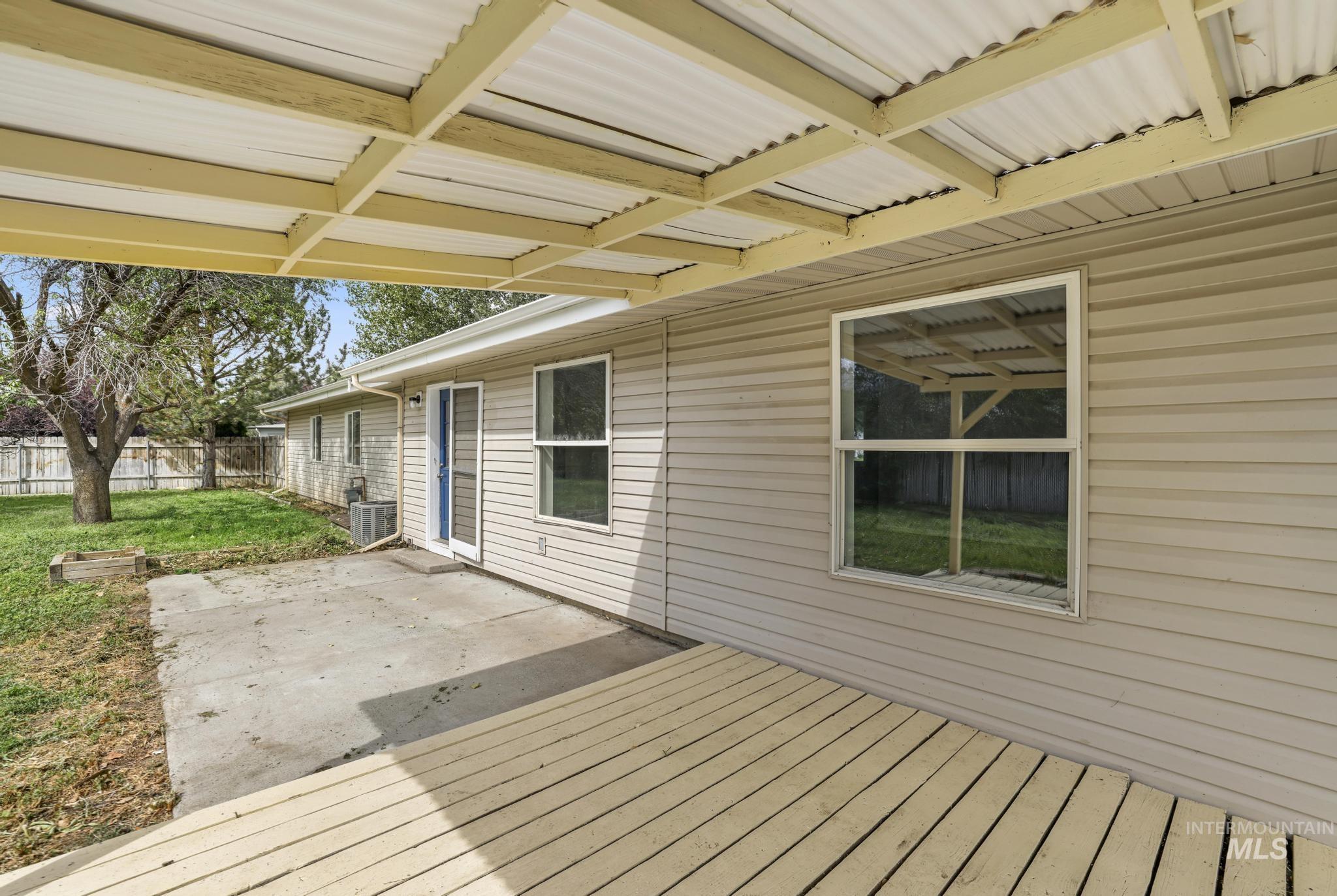 Deck with a patio