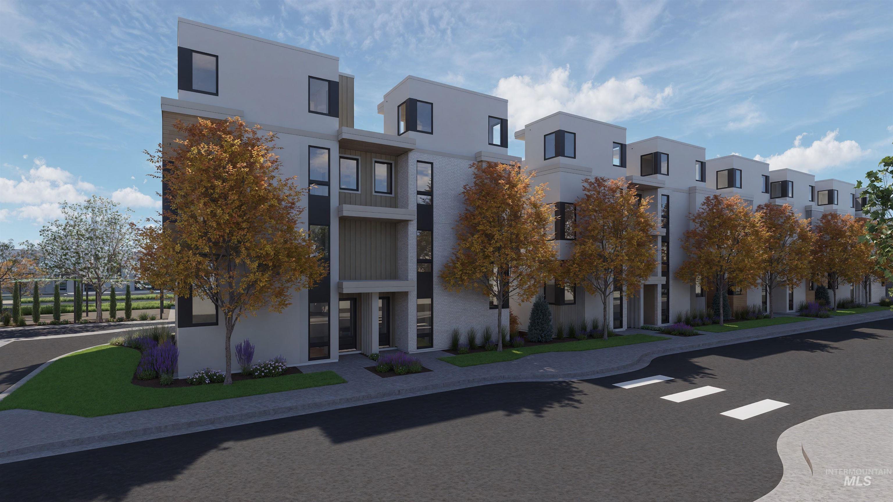 View of property with a residential view