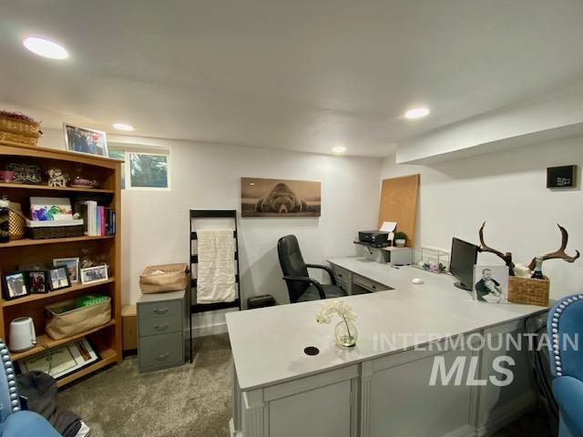 Nicely finished family room in basement