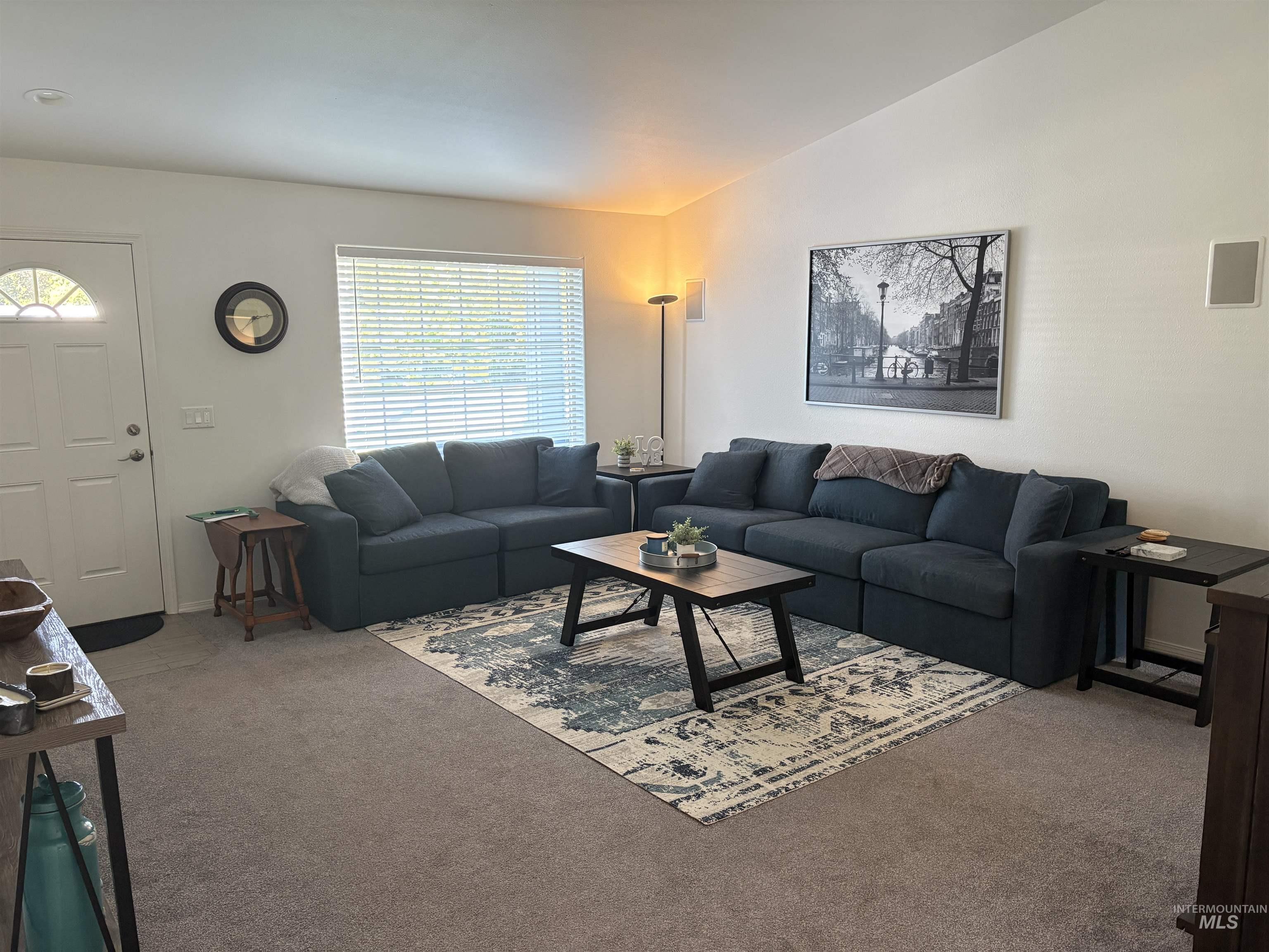 View of carpeted living area
