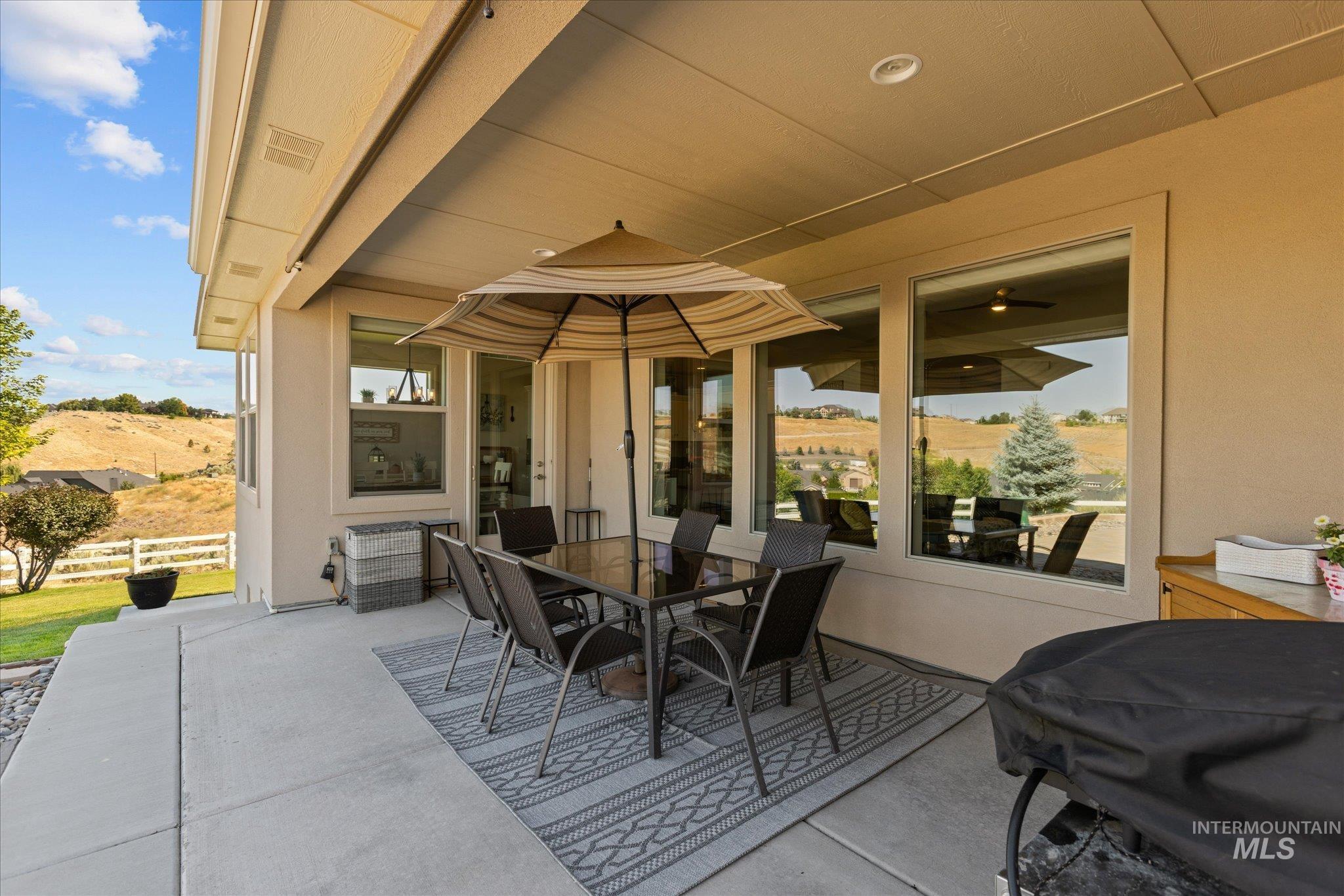 View of patio featuring outdoor dining space