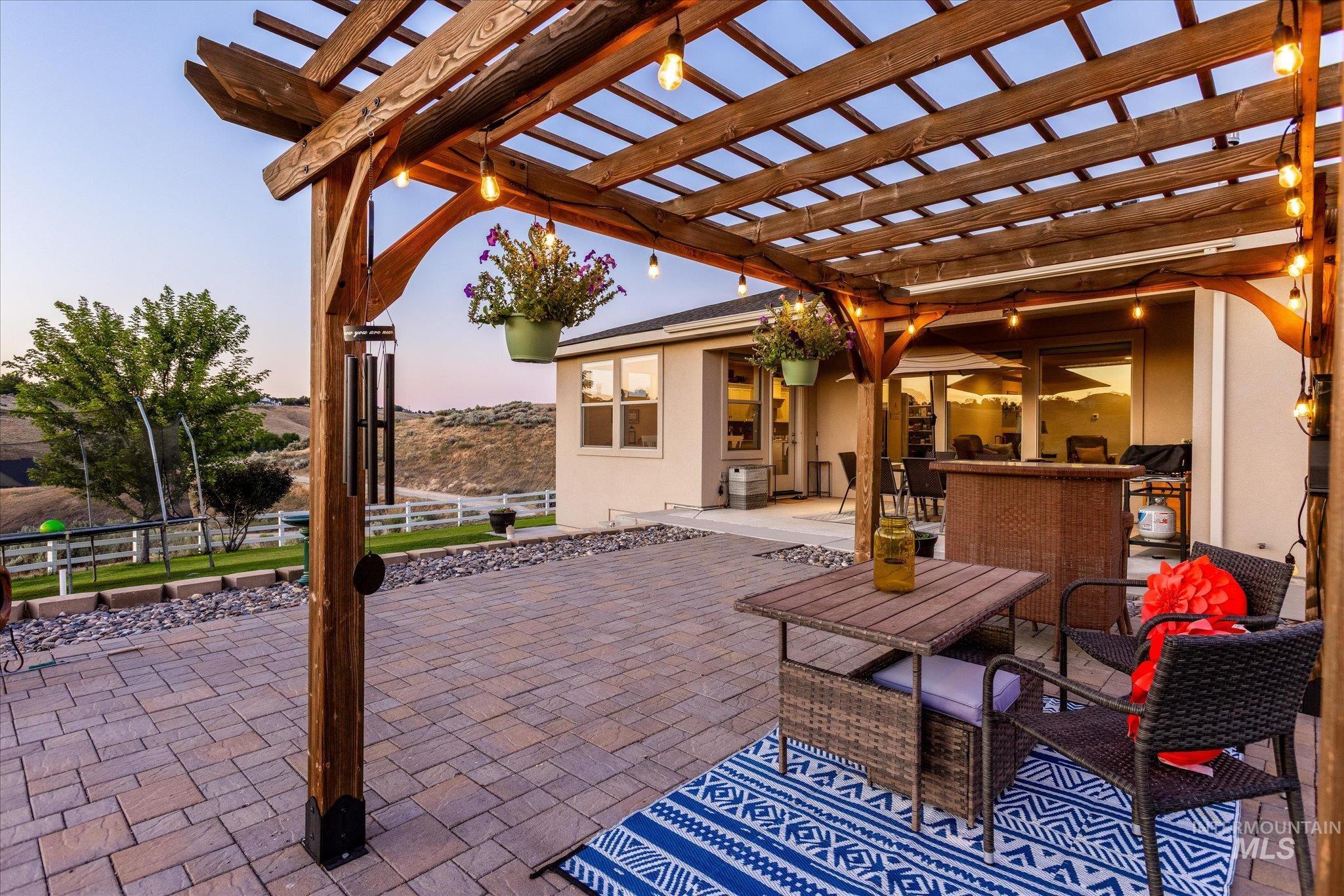 View of patio / terrace featuring a pergola