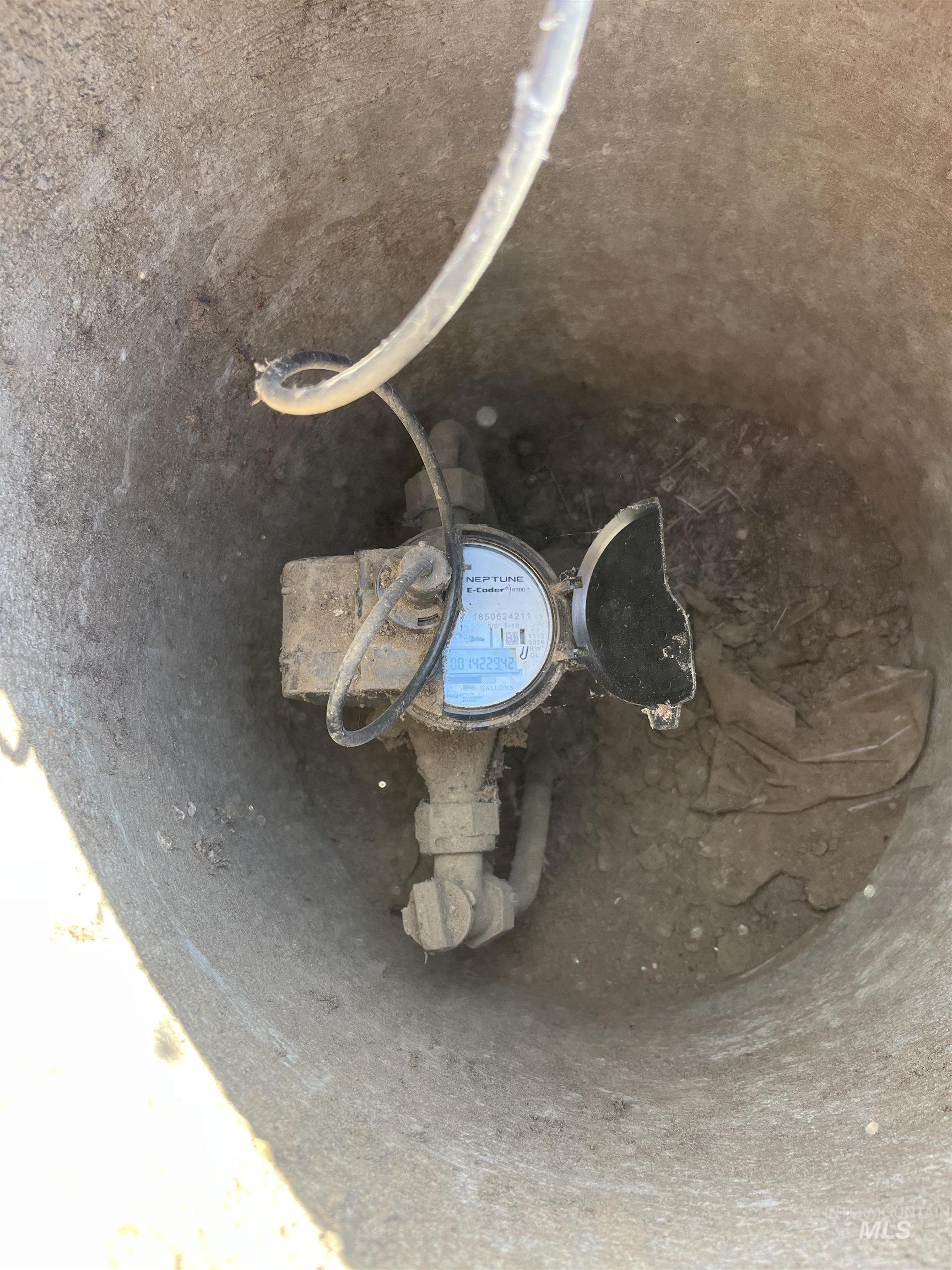 View of water meter in Vault
