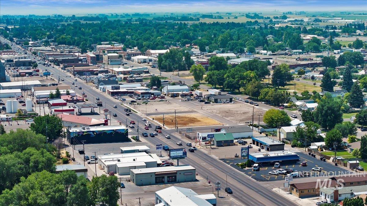 Drone / aerial view of industrial structures