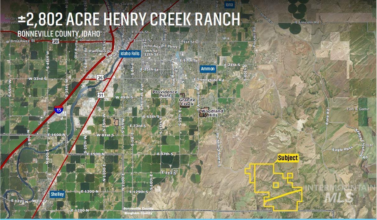TBD S Henry Creek Road, Idaho Falls, Idaho 83406, Land For Sale, Price $5,000,000, 98963227