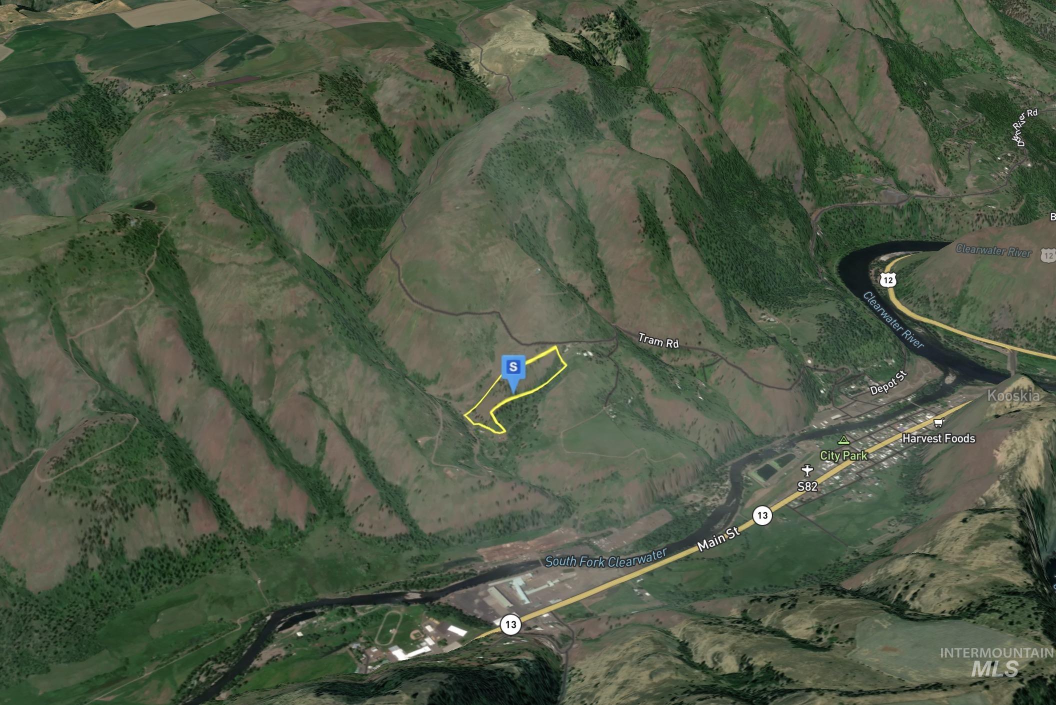 Aerial view of property's location