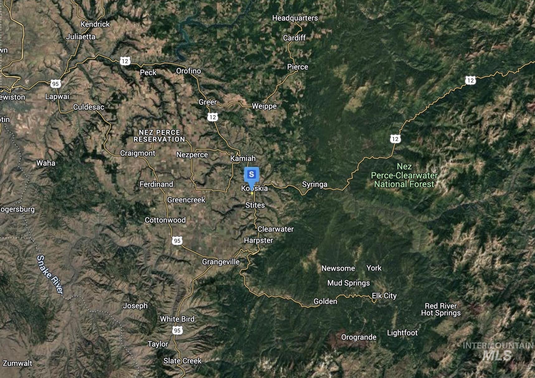 Aerial view of property's location