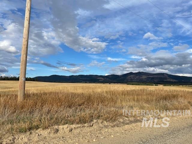 View of mountain background with rural landscape