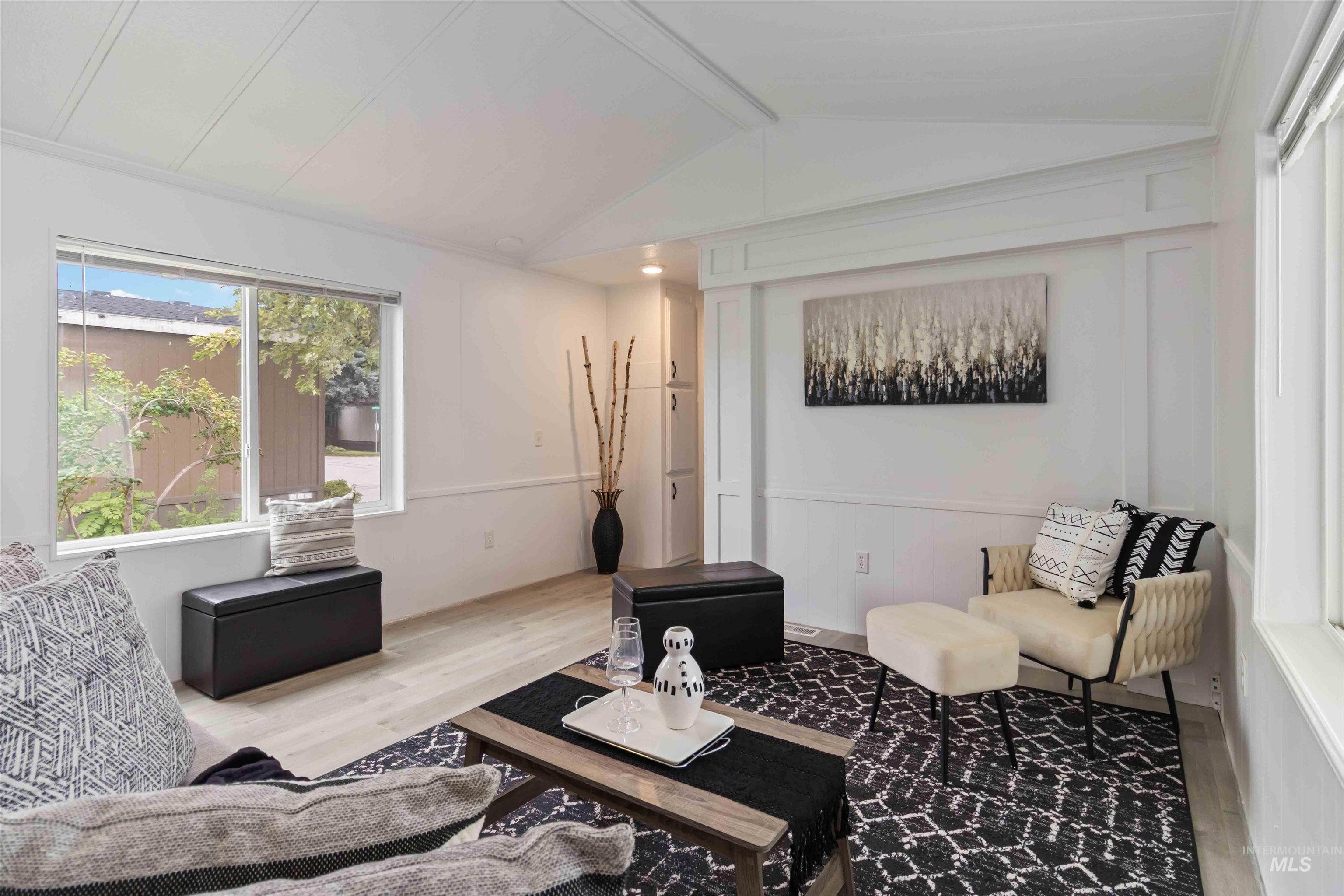 Living room featuring wood finished floors
