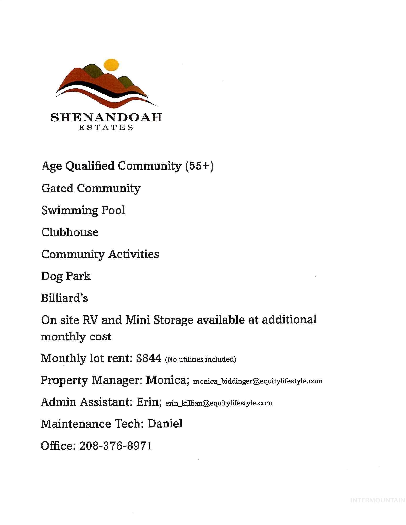 View of miscellaneous listing collateral