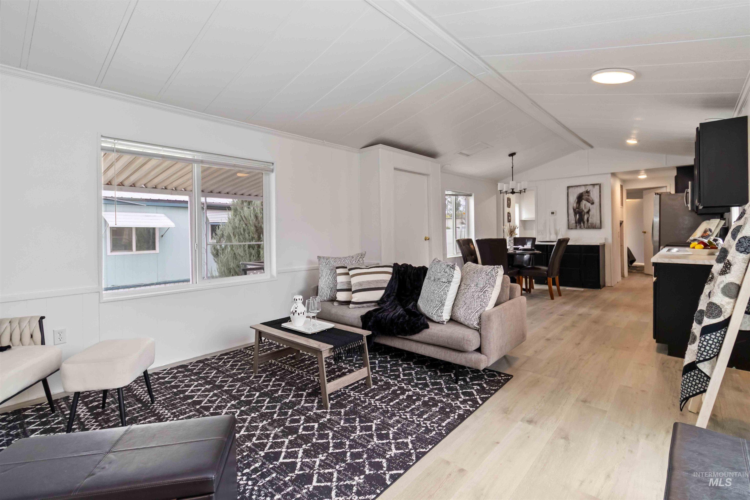 Living room featuring light wood finished floors