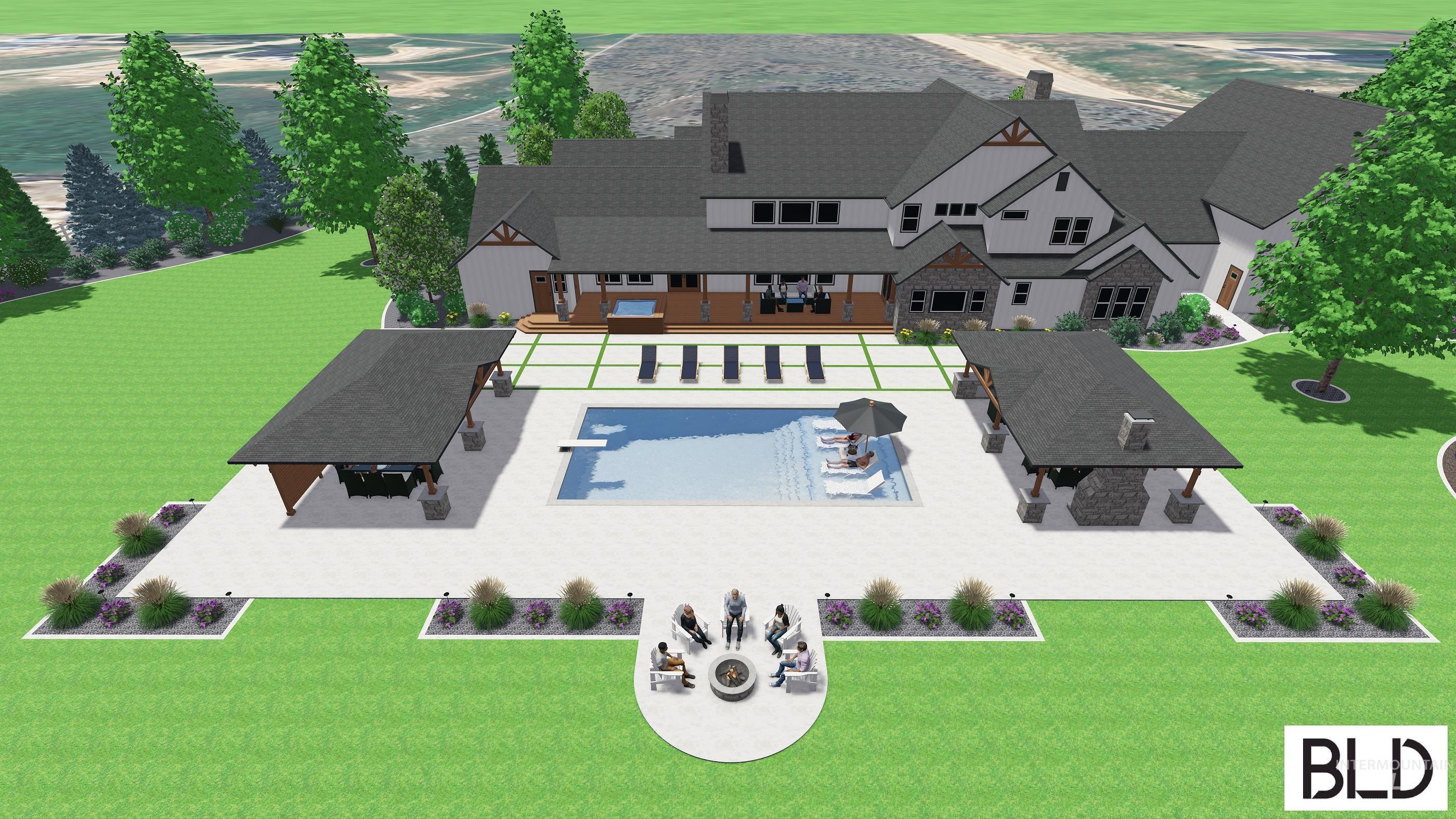View from above of property