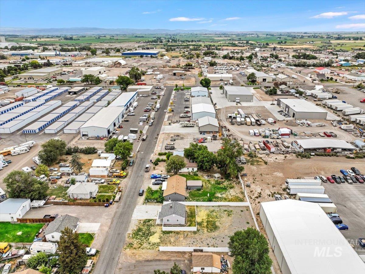 Aerial view of an industrial area