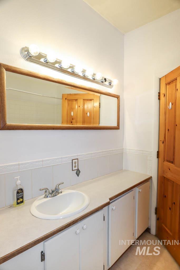 Bathroom featuring vanity