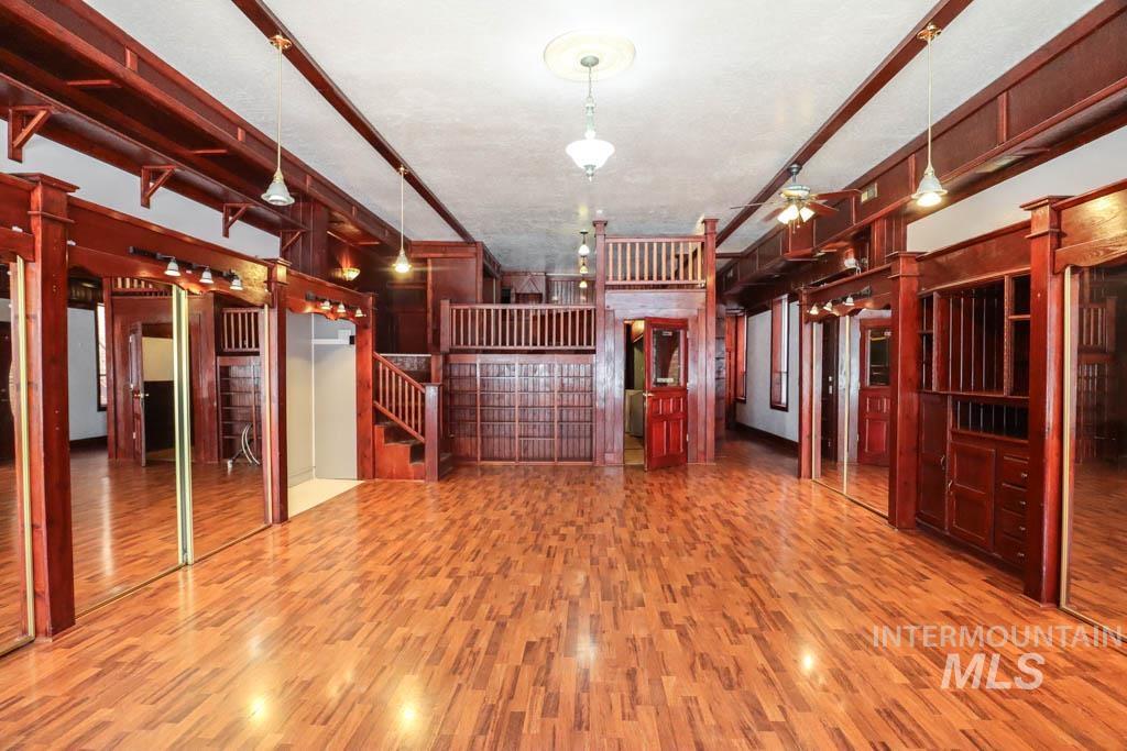 View of horse barn