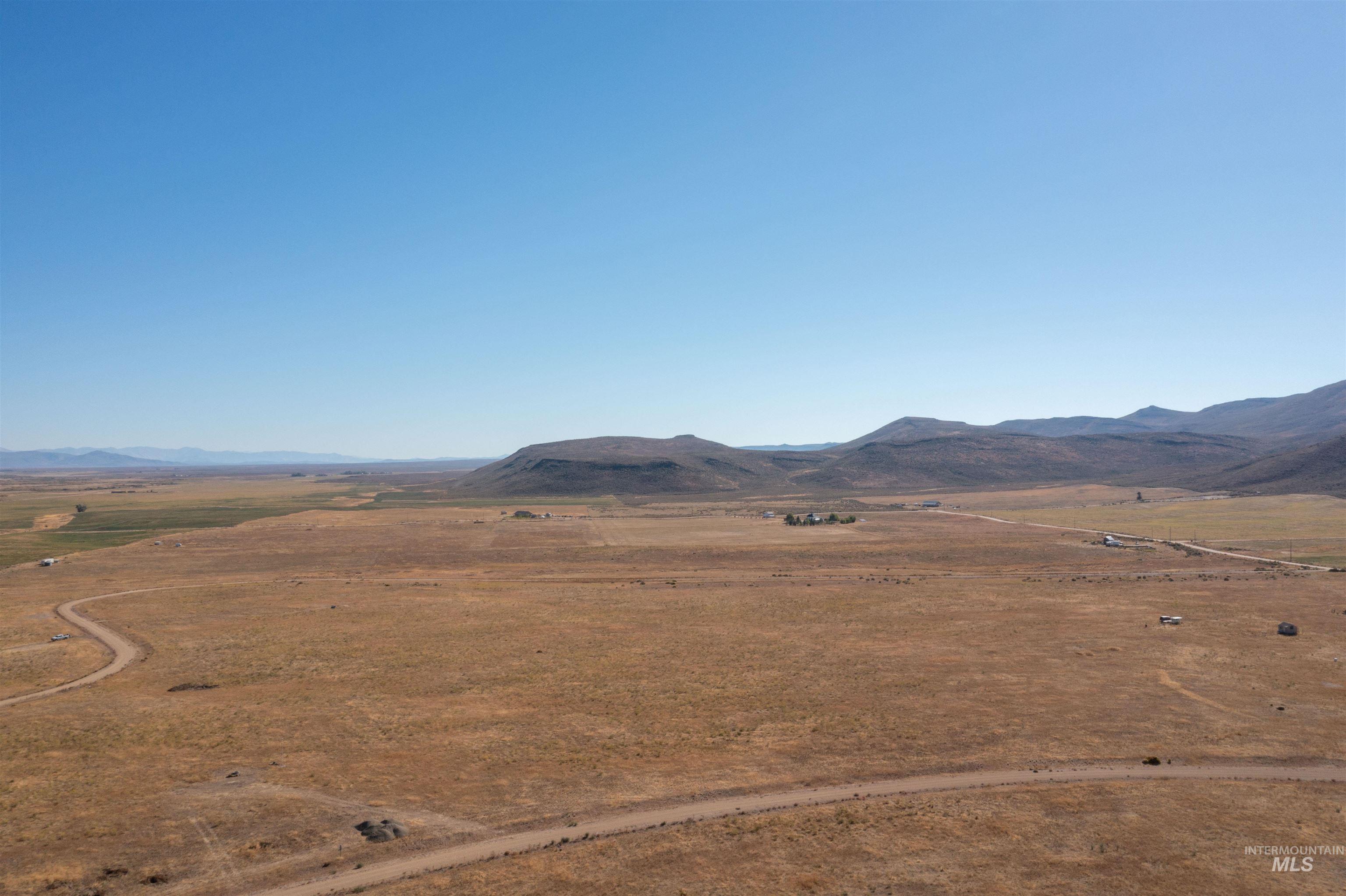View of mountain background with rural landscape
