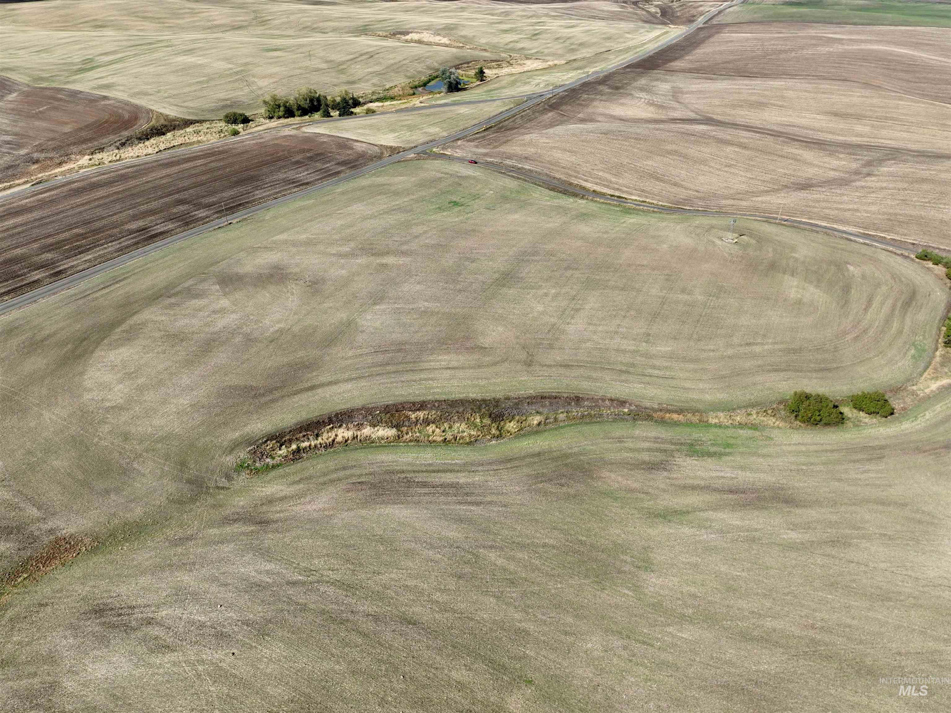 Aerial view of sparsely populated area