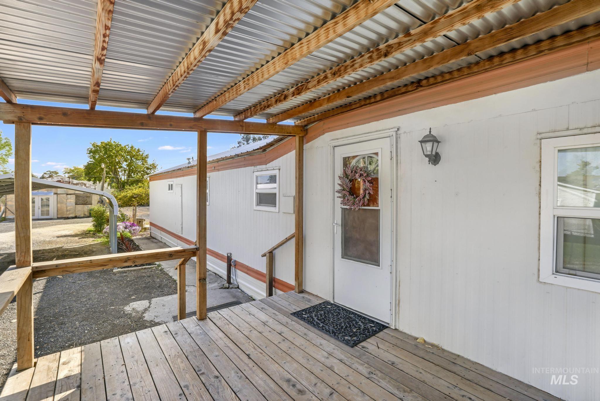 View of wooden deck