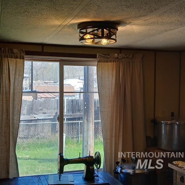 Detailed view of a textured ceiling