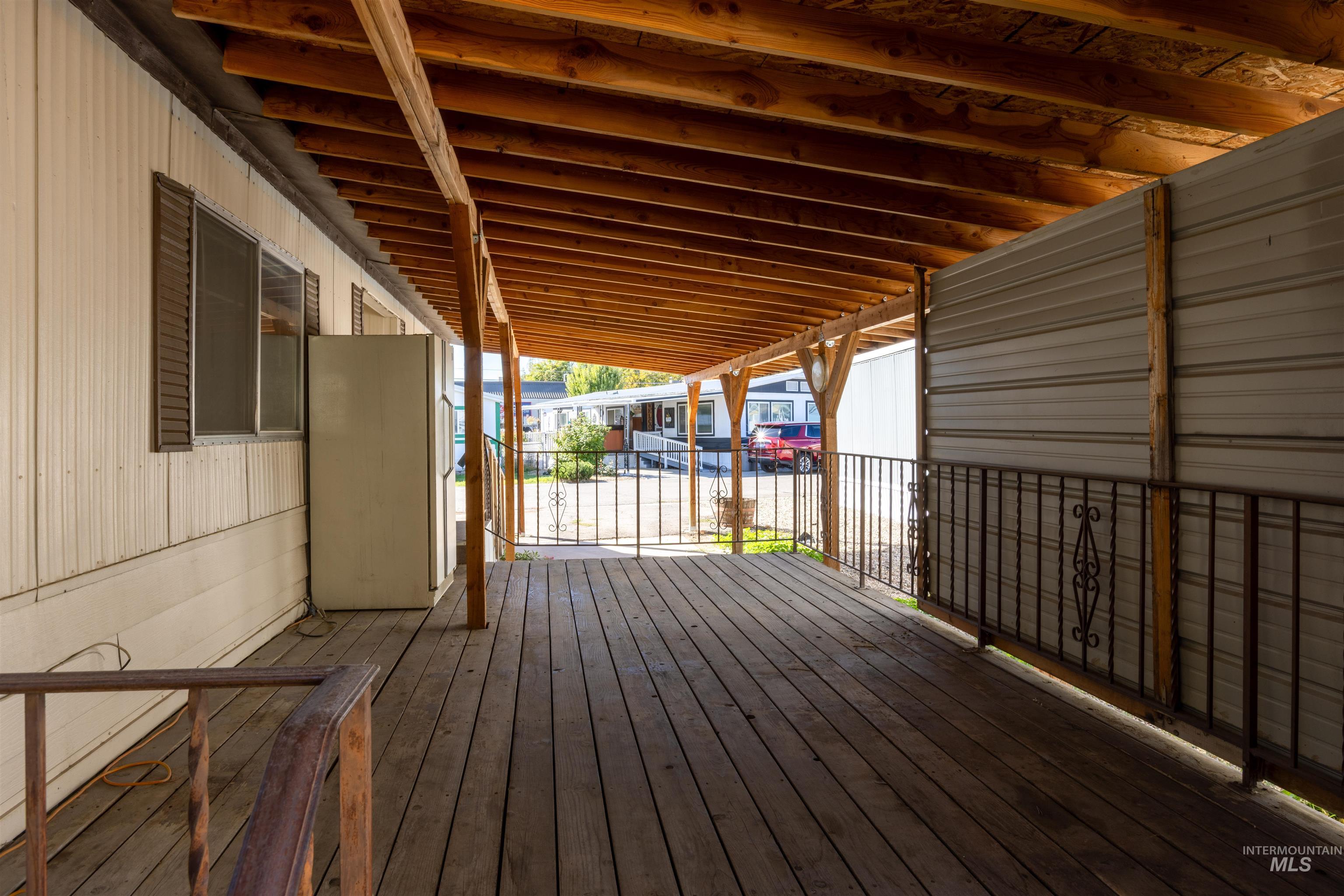 View of wooden terrace