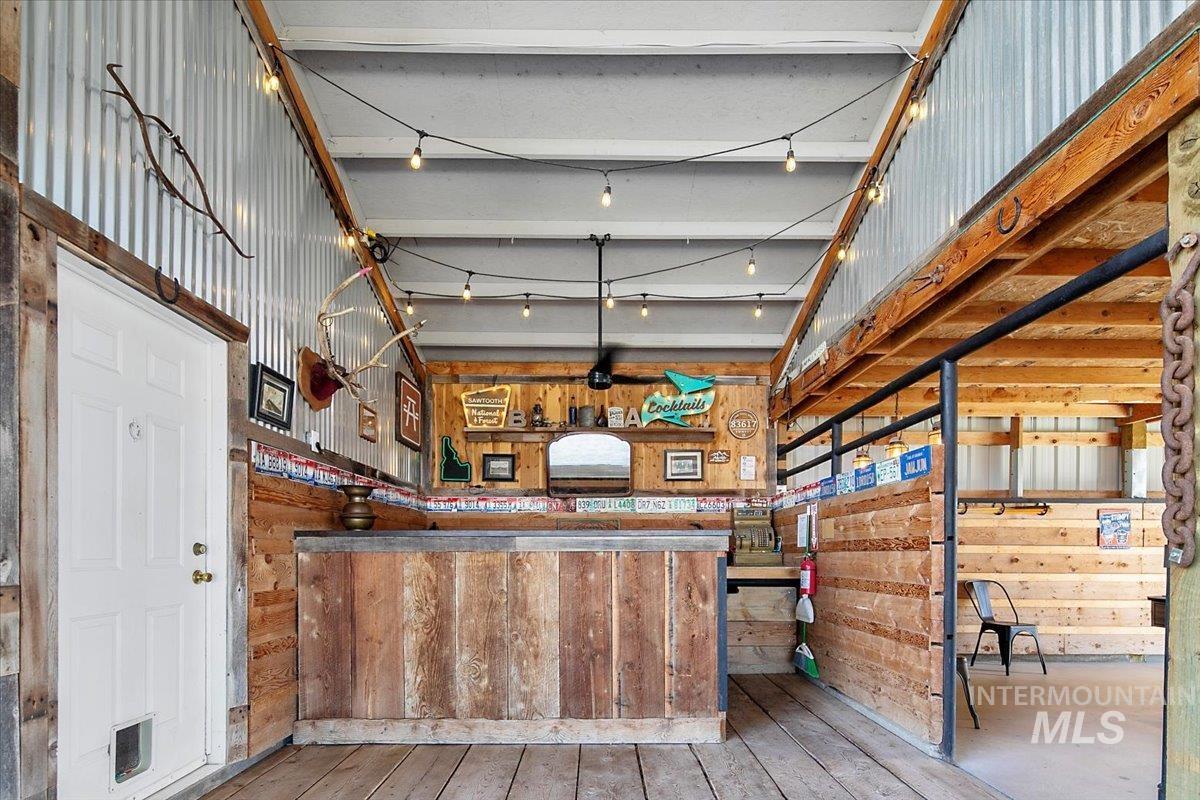 View of horse barn