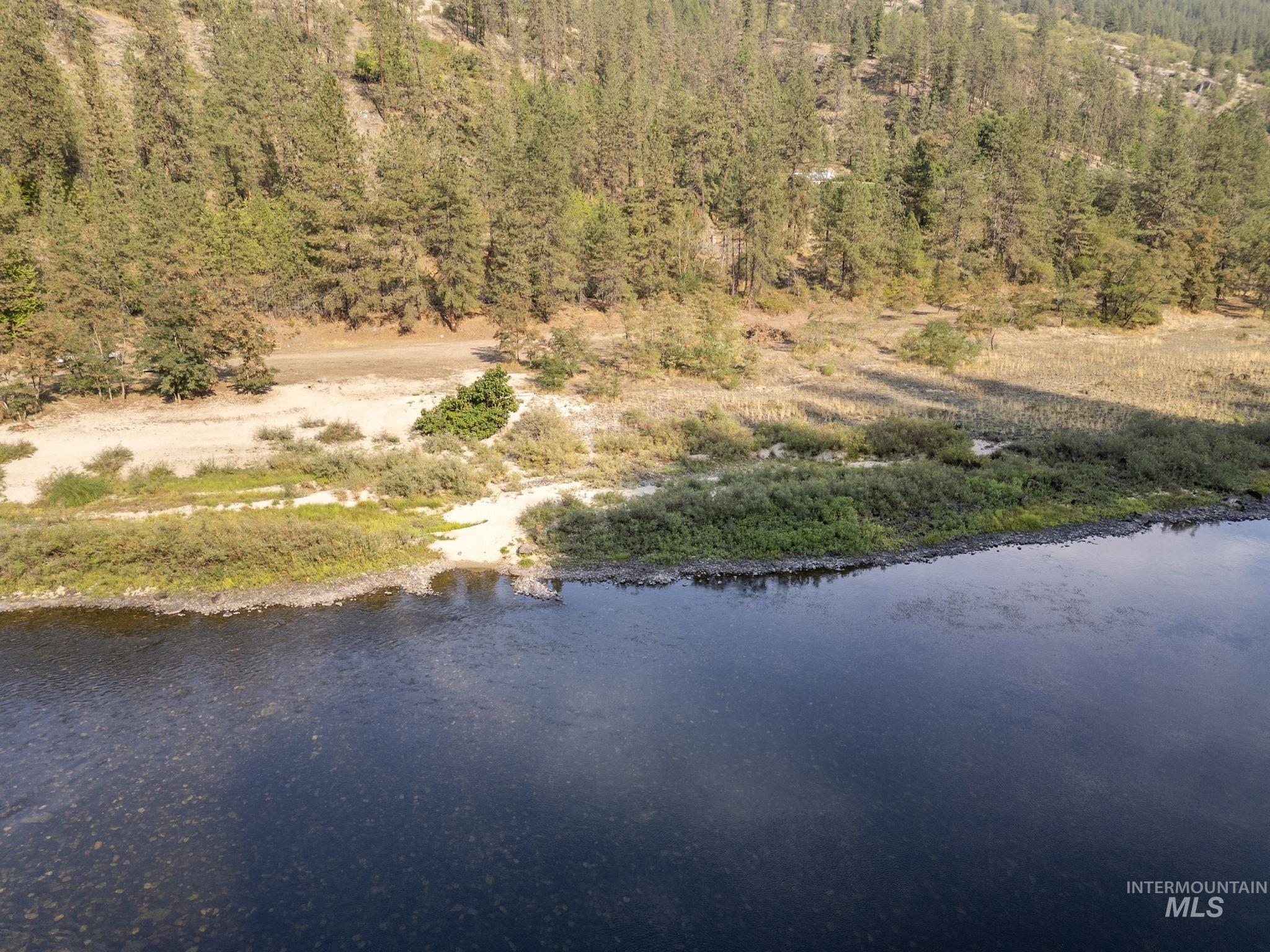 Bird's eye view of a nearby body of water