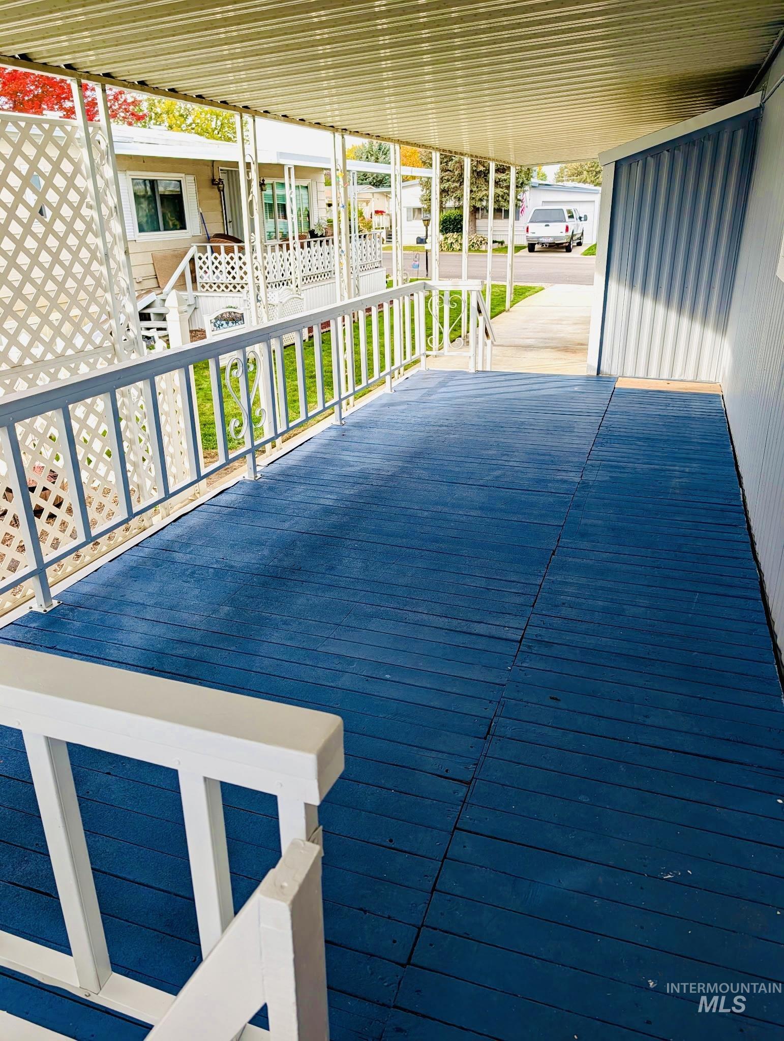 View of covered porch