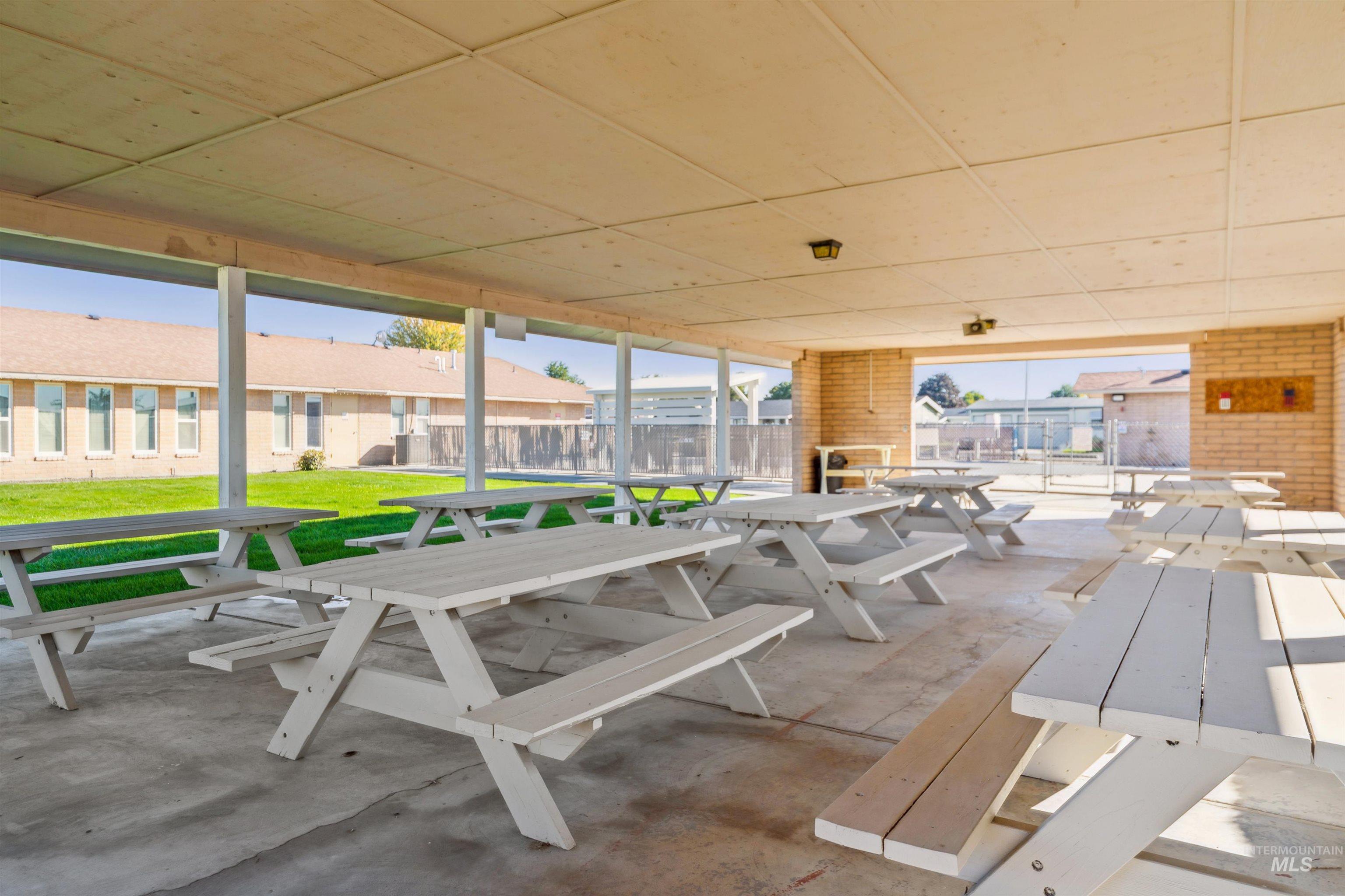View of patio featuring outdoor dining space