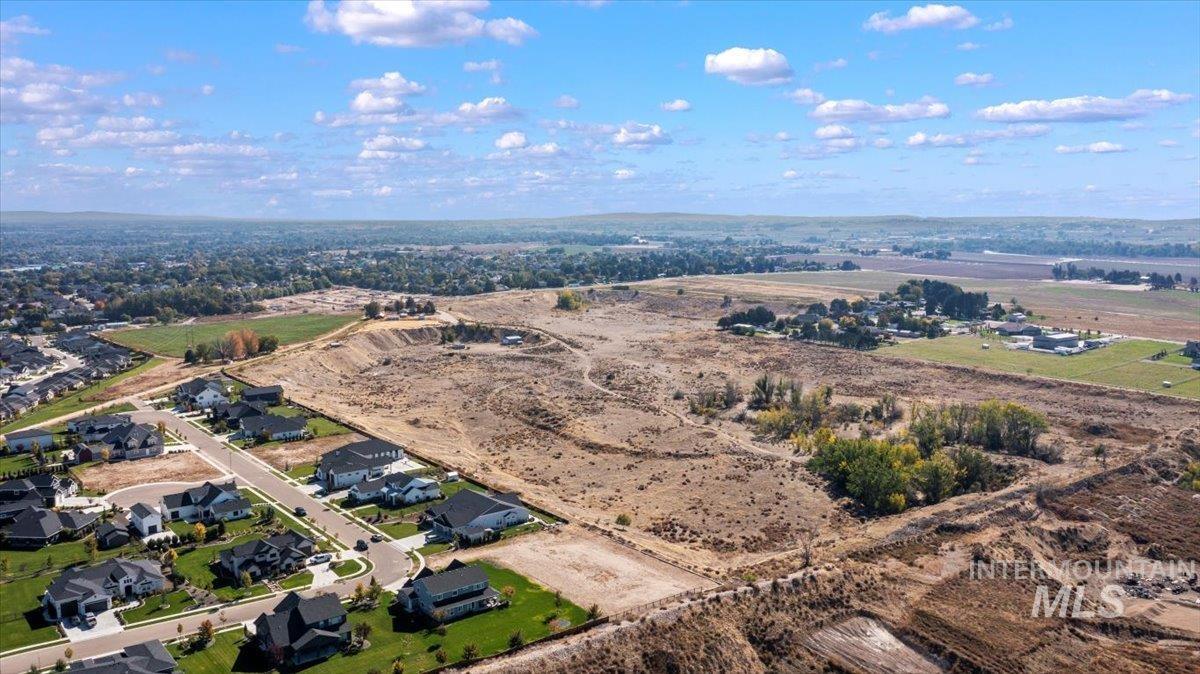 Aerial overview of property's location featuring rural landscape