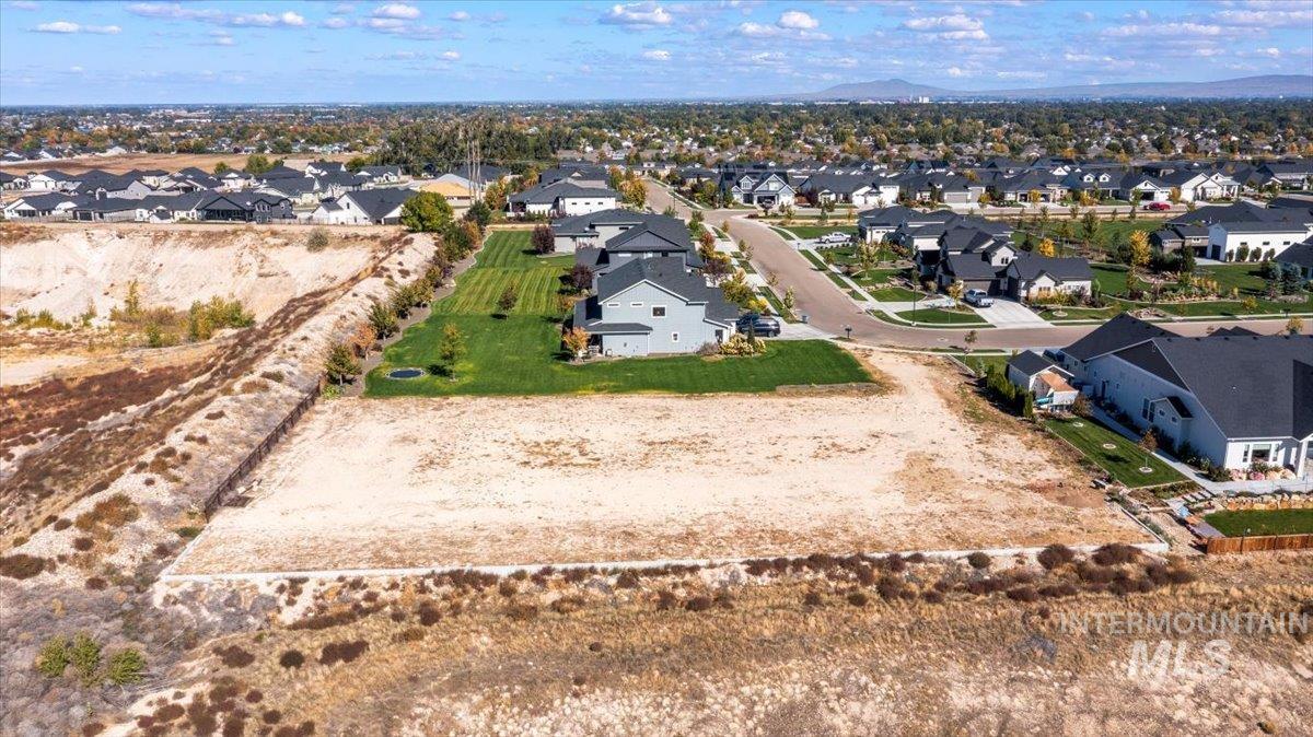 Aerial view of residential area