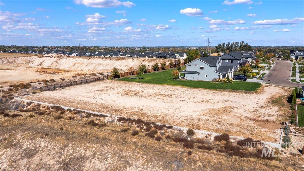 Aerial view of residential area