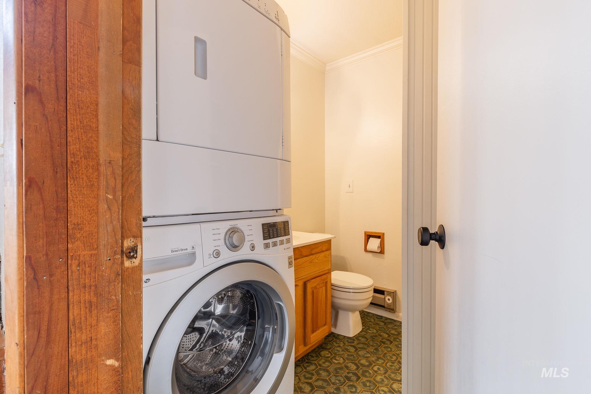 Unit C Full Bathroom plus stacked Laundry