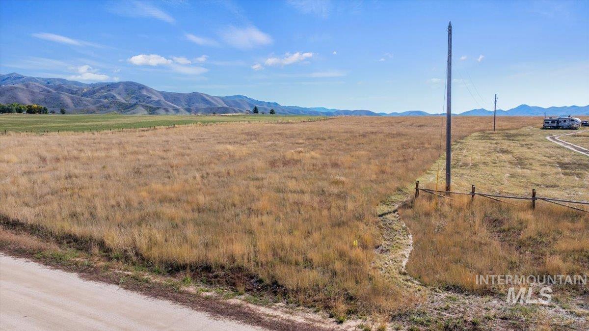 View of mountain background with rural landscape