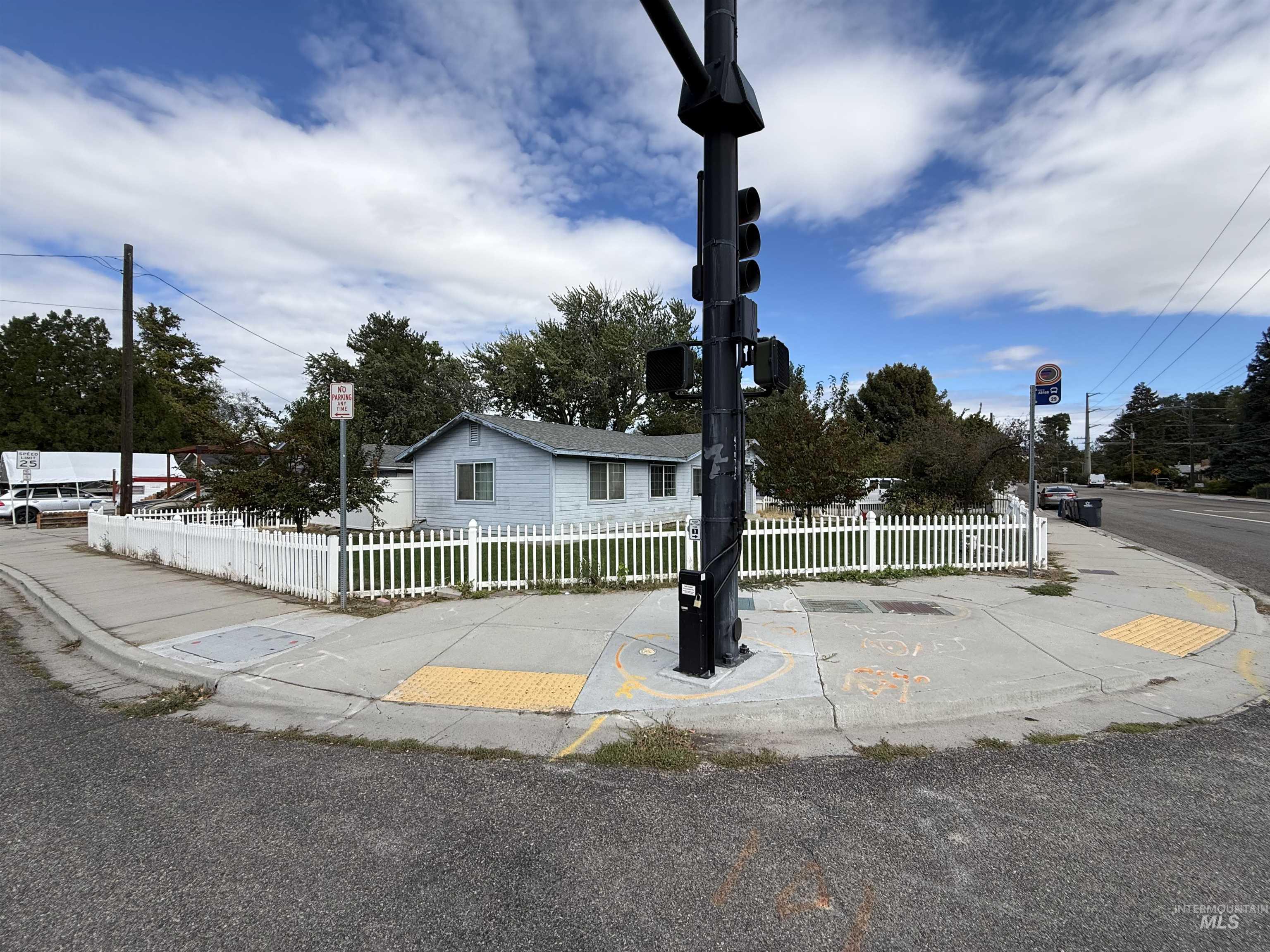 View of front of house with a fenced front yard