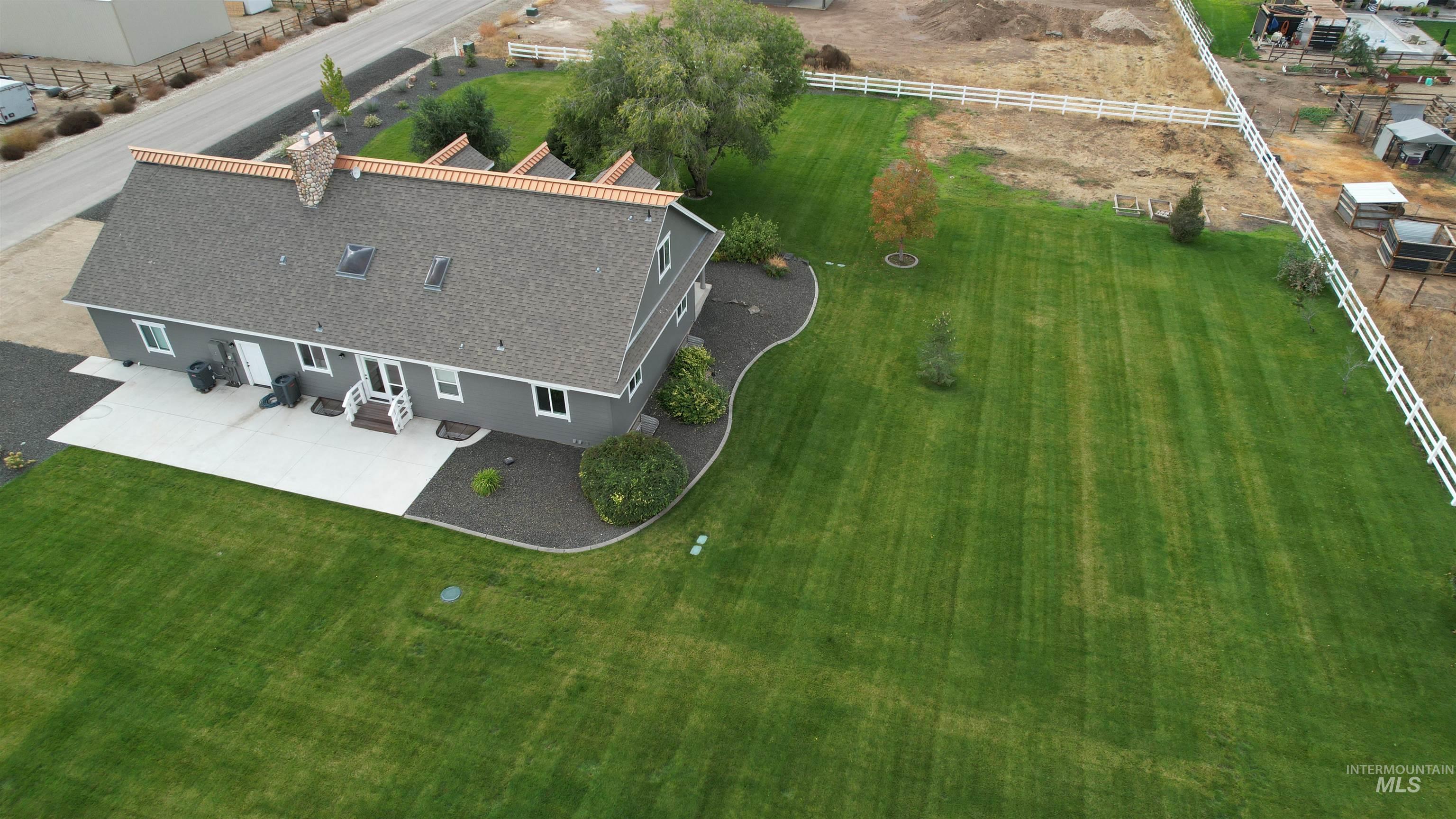 View from above of property