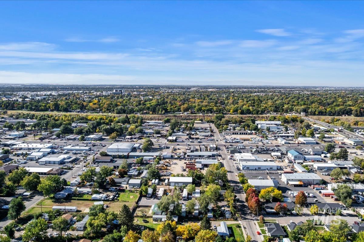 Aerial view of residential area