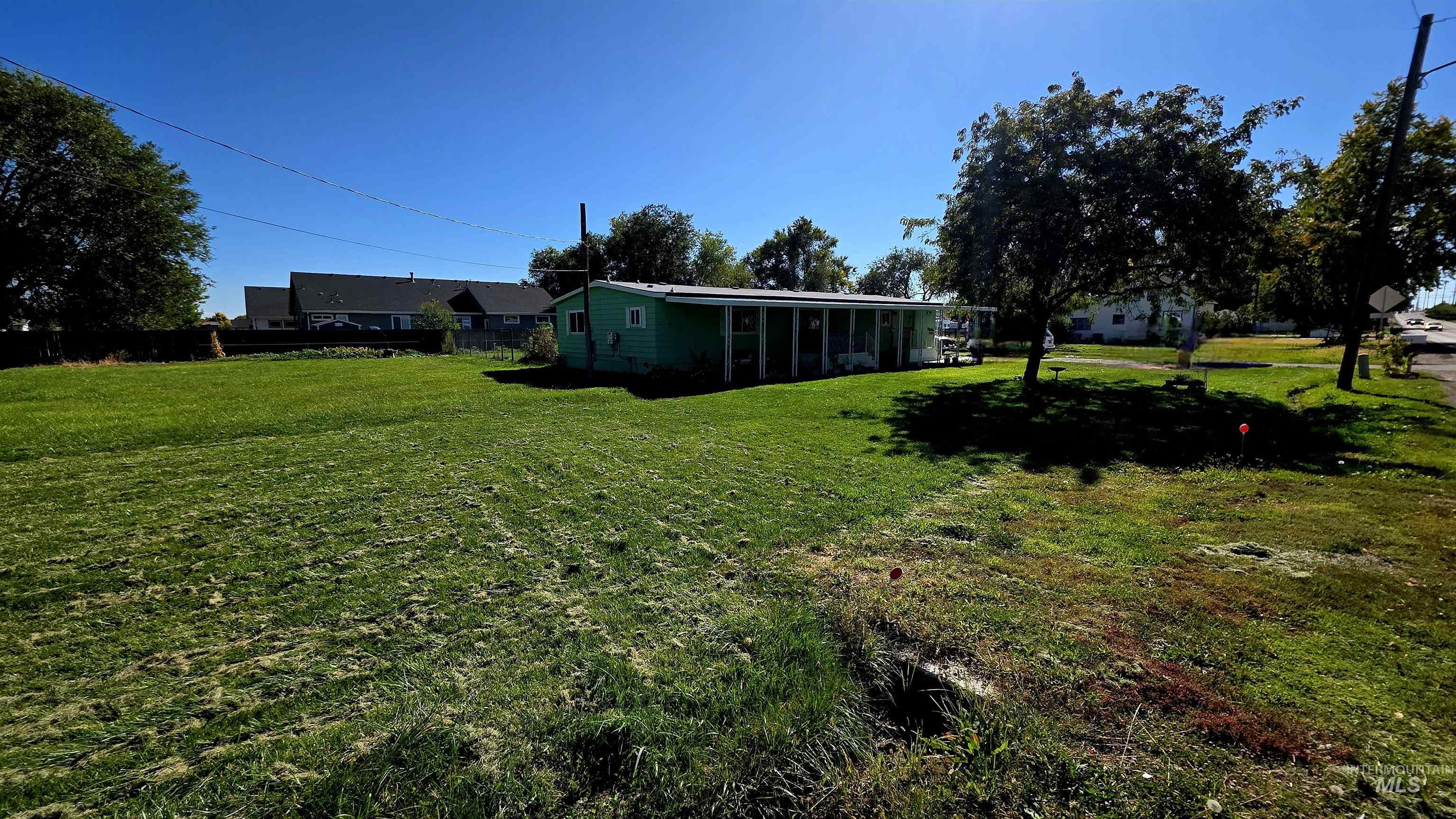 View of grassy yard