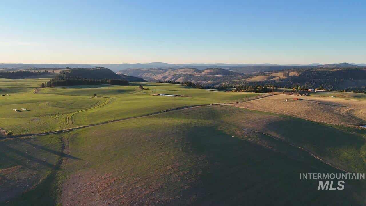 Drone / aerial view of a mountain backdrop