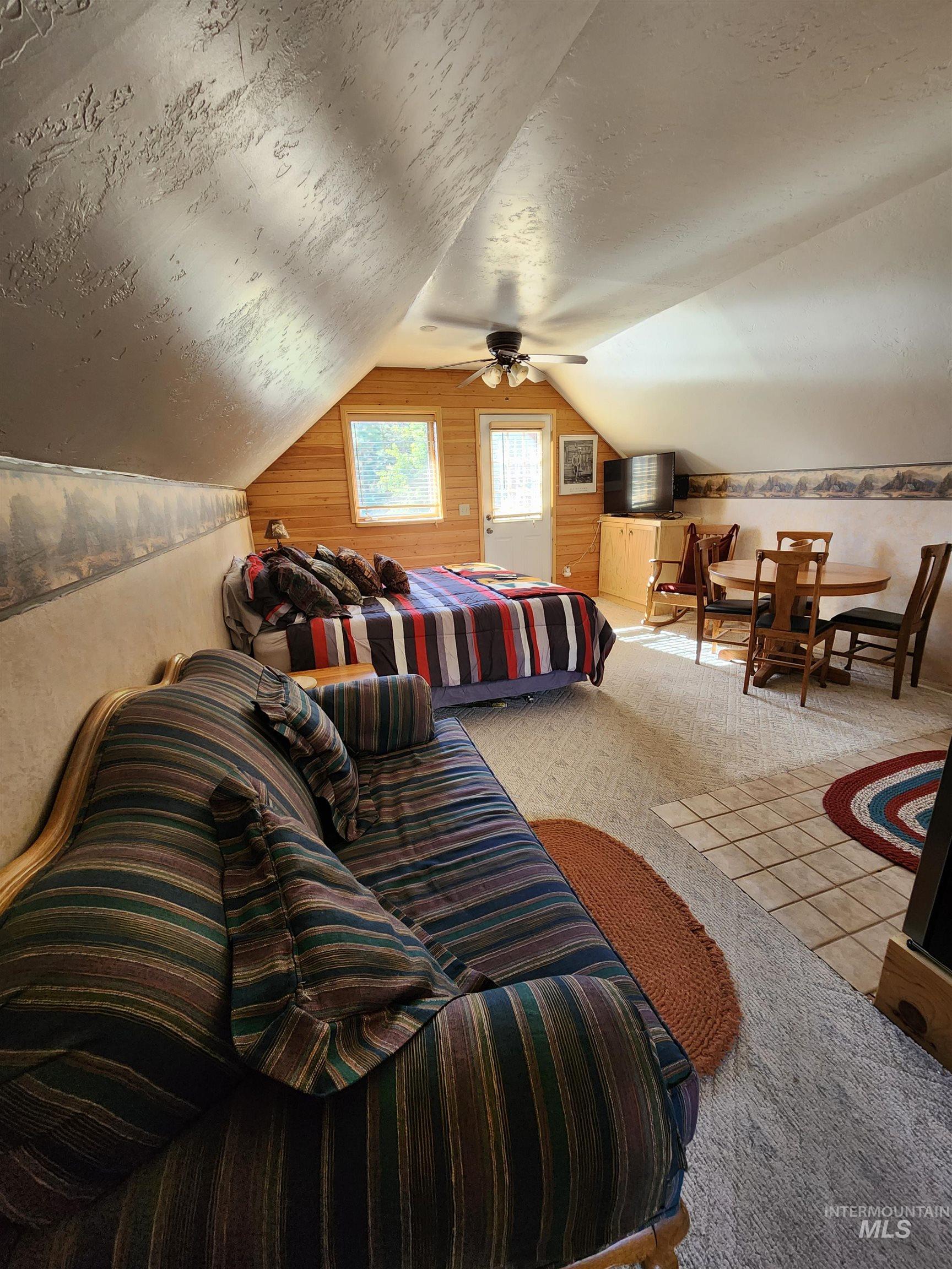 Bedroom upstairs of garage