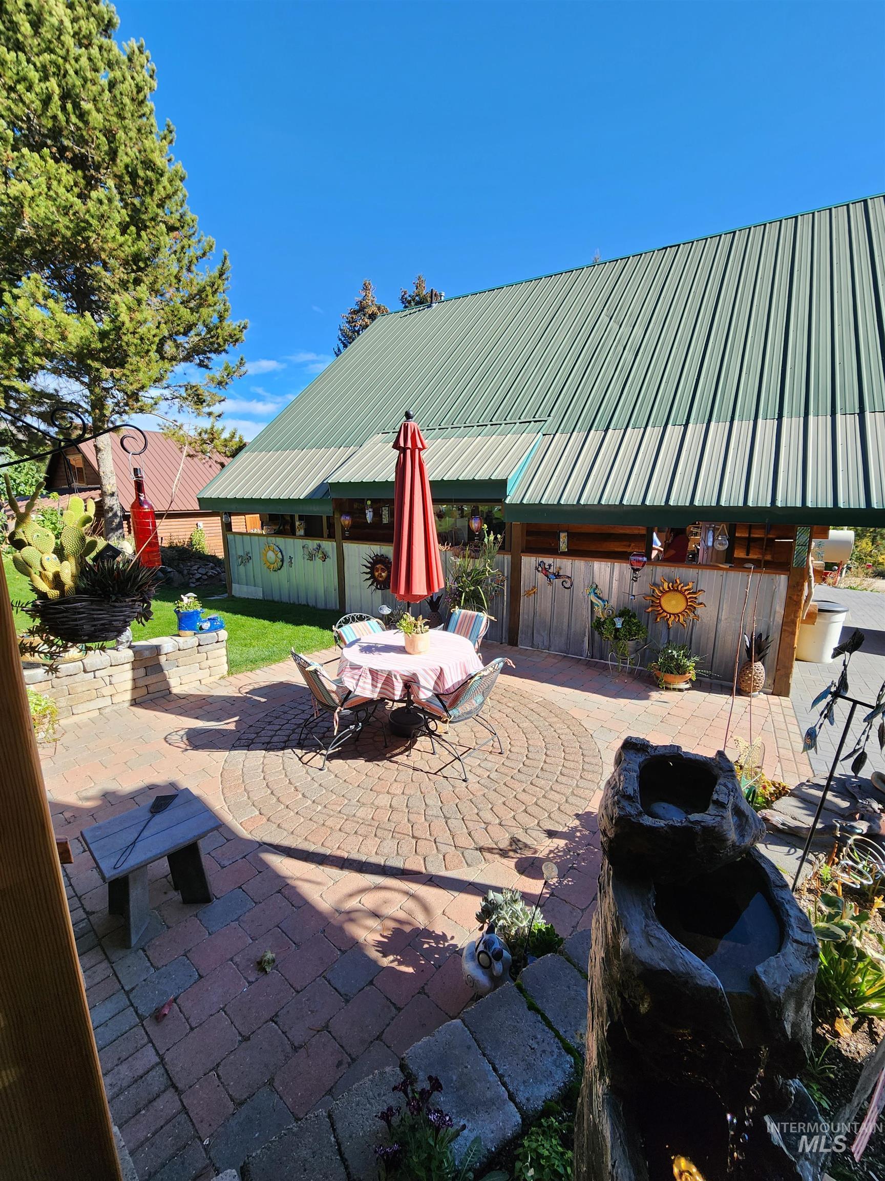 Patio between home and garage