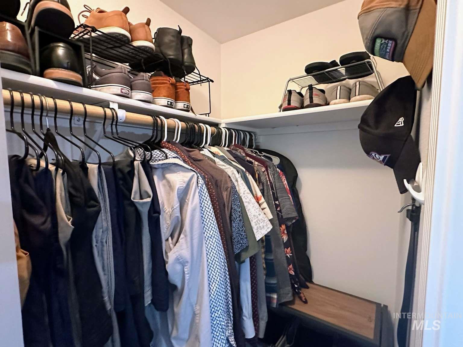 View of walk in closet