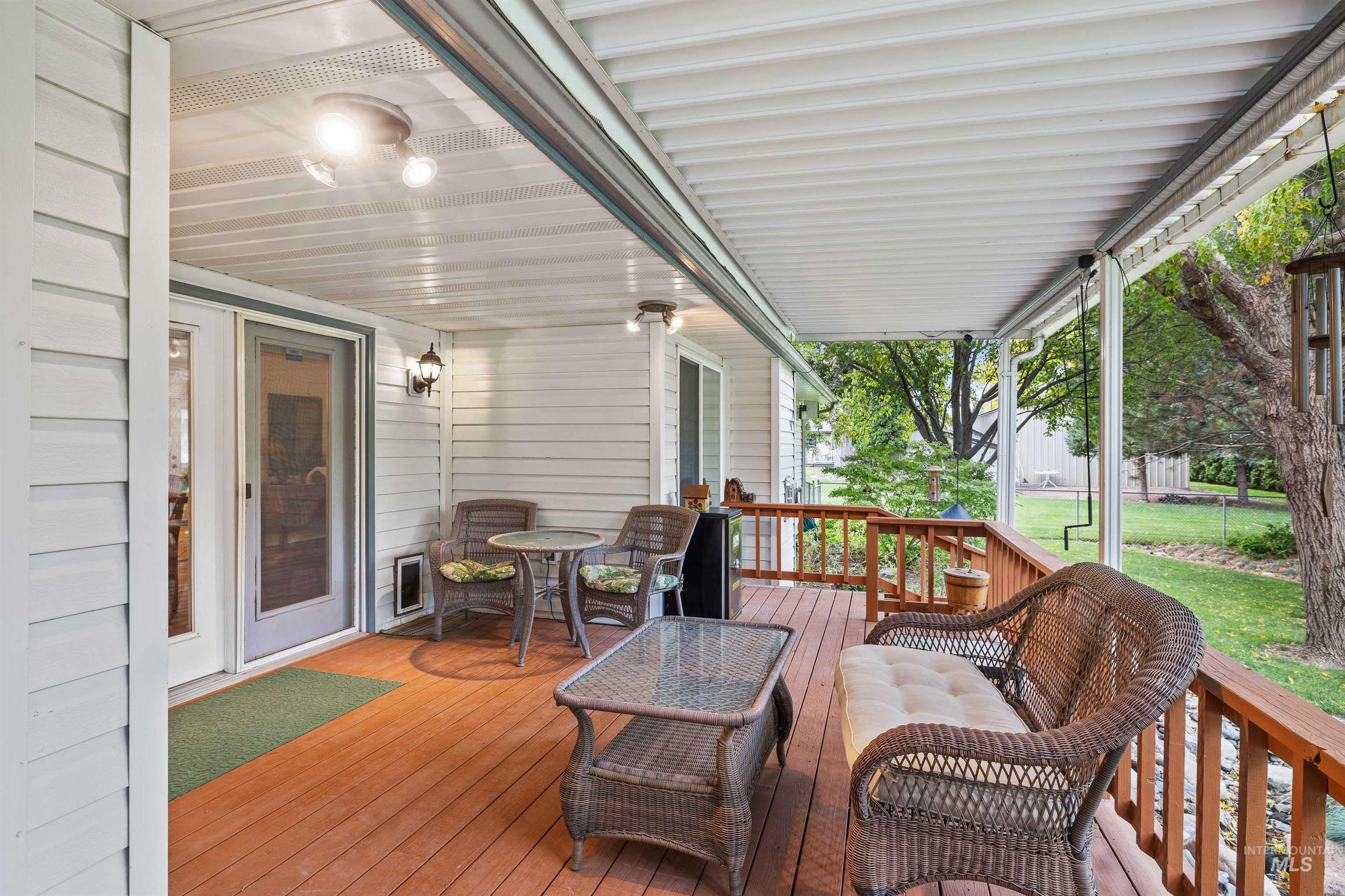 Deck with a lawn