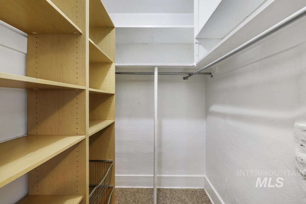 View of walk in closet