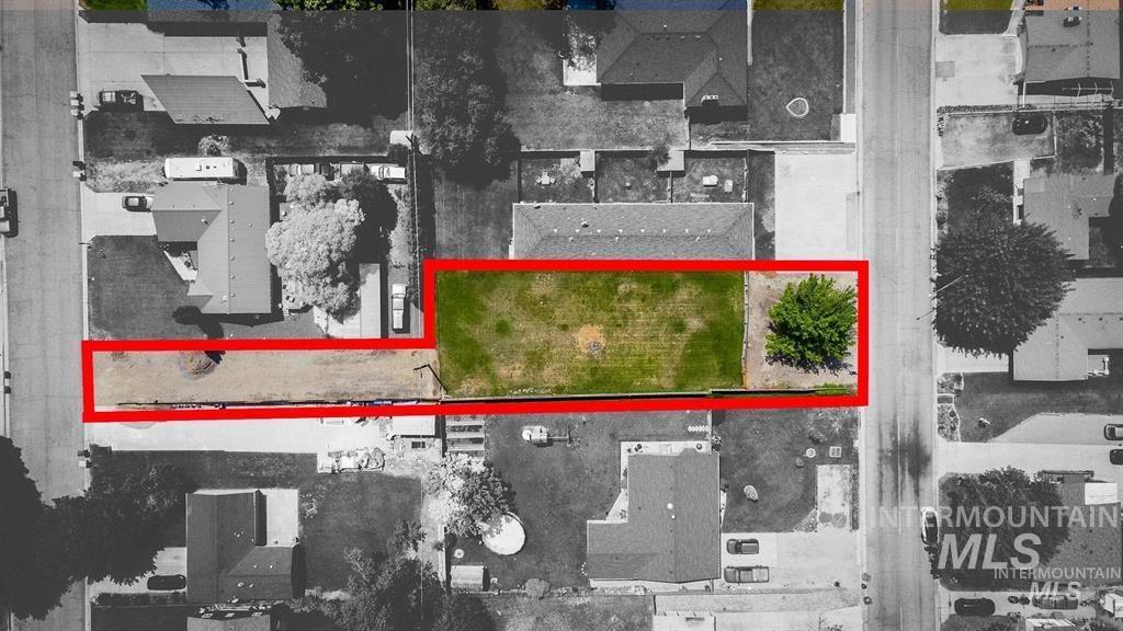 Aerial perspective of suburban area