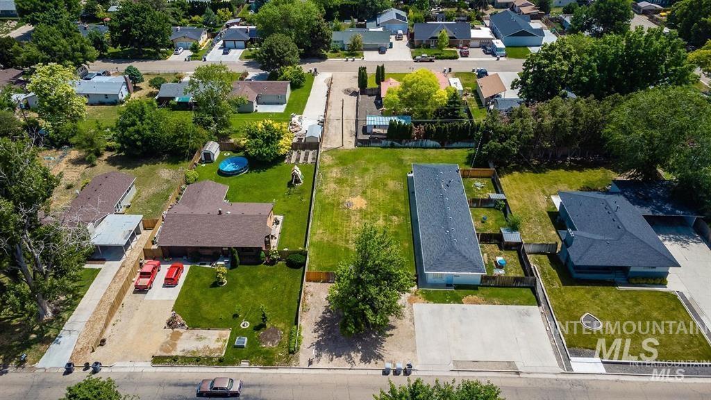 Aerial view of residential area