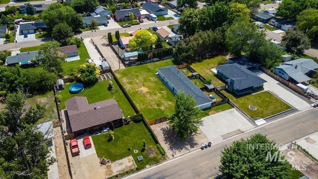 Aerial view of residential area