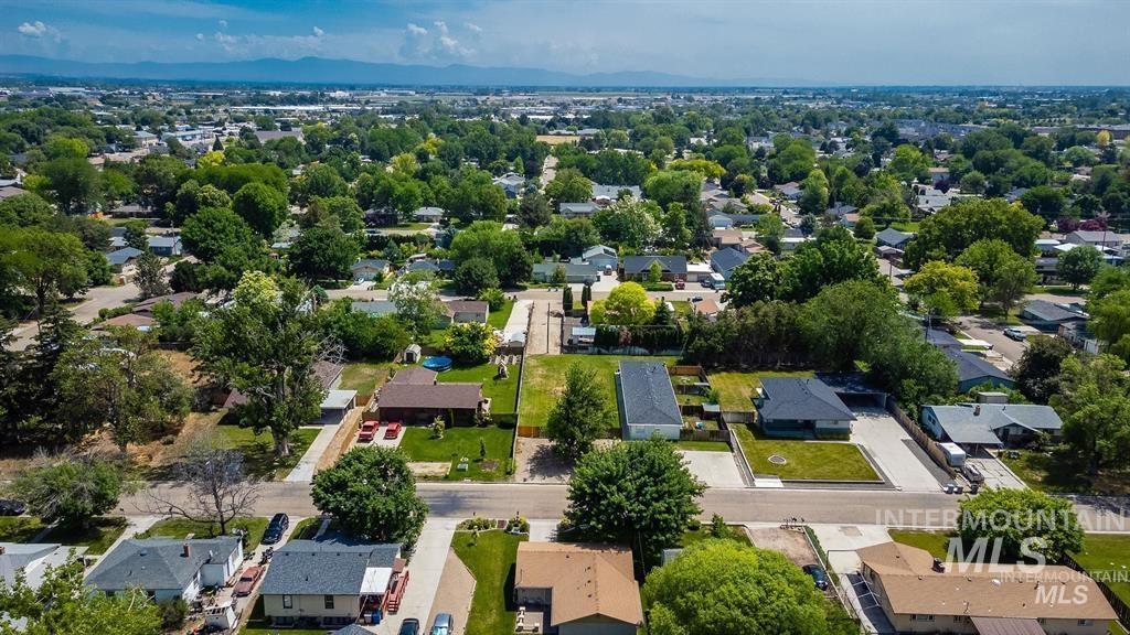 Aerial view of residential area