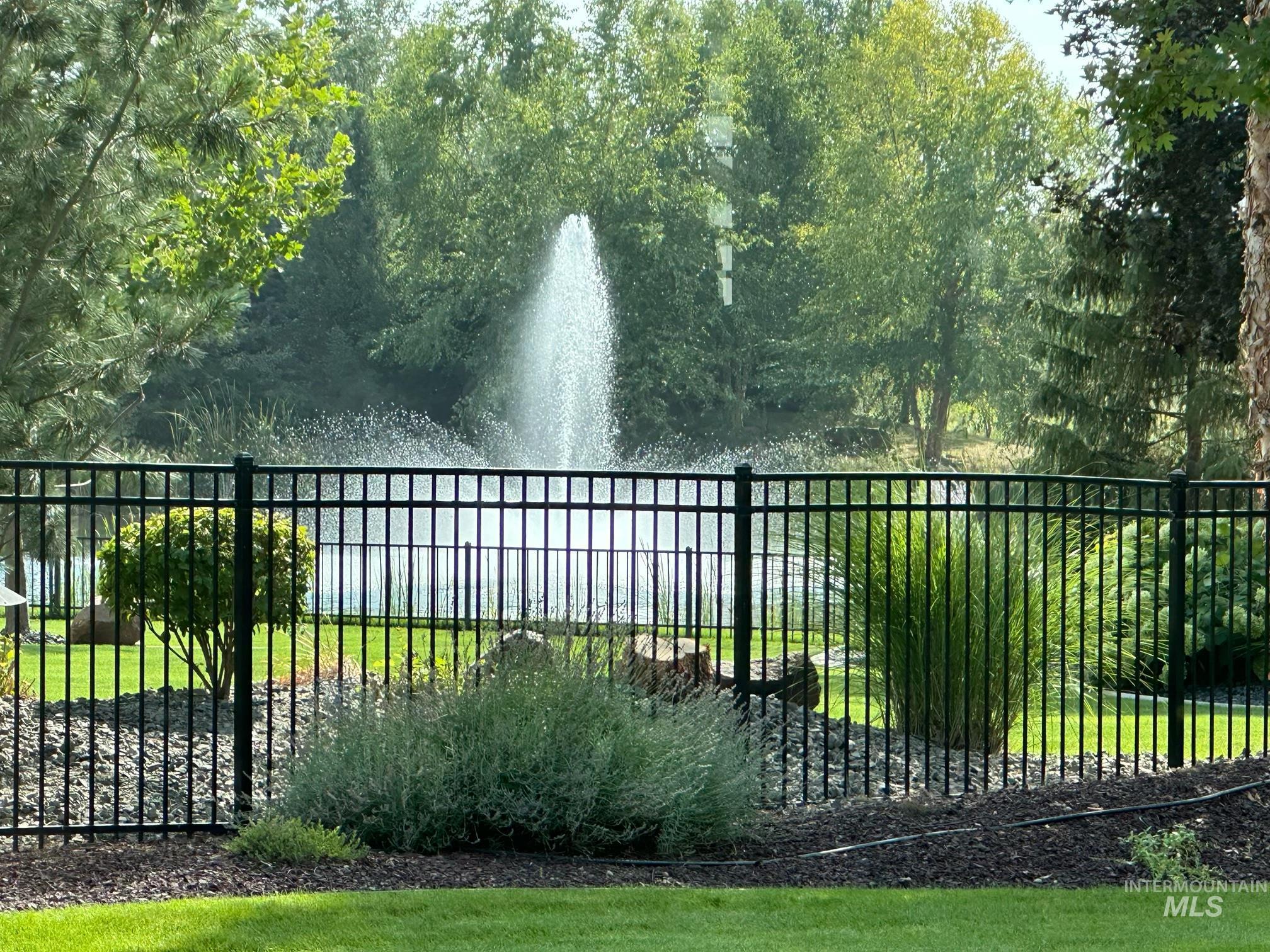 Gate featuring a water view